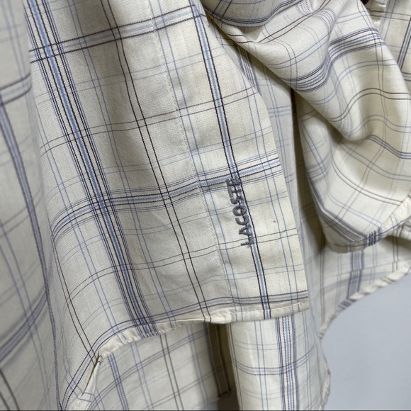 Lacoste plaid 2 pack shirt bundle - sz 38 (small, neck 14.5) - Picture 6 of 13